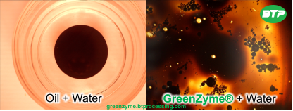 GreenZyme + Water  Oil + Water  greenzyme.btprocessing.com